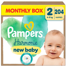 Pampers Harmonie Pieluszki, rozmiar 2, 204 szt. (4-8