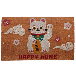 Wycieraczka z włókna kokosowego Maneki Neko - Szczęśliwy