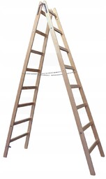 Drabina drewniana 2x8 stopni rozstawna malarska Standard
