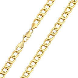 Męski łańcuszek srebrny pozłacany pancerka 45g 60cm
