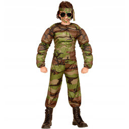 Strój Żołnierza Umięśniony Kostium Moro Przebranie Wojskowe Wojsko