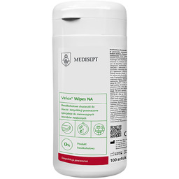 MEDISEPT VELOX WIPES Chusteczki dezynfekujące bez alkoholu, puszka,