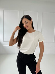 T-shirt delikatna śmietanka