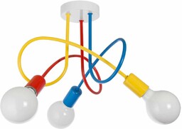 Lampa sufitowa dziecięca VEN W-LOOP/3 MIX spirala pręty