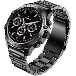 Garett V14 Czarny Stalowy Smartwatch Bluetooth Rozmowy IP68