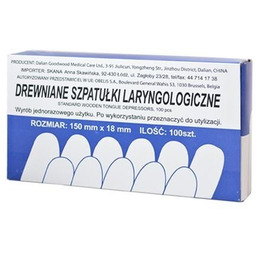 Szpatułka laryngologiczna drewniana, 100 szt,