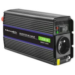 Qoltec Monolith 12/230V 600/1200W Czarny Przetwornica