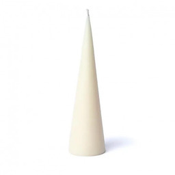Świeca stożek biała bezzapachowa 21x6cm Fairtrade