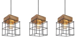 Globo Lampa wisząca Merril 15530-3H metalowe klatki czarne