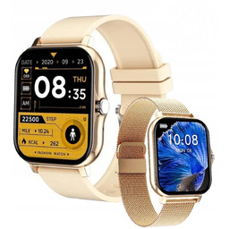 Smartwatch Damski Złoty Zegarek Bluetooth Pl Rozmowy Tętno