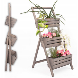Stojak Na Kwiaty Kwietnik Drabinka Drewniany Producent 3