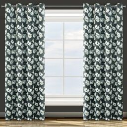 Design 91 Zasłona 140x250 Aida zielona ciemna liście