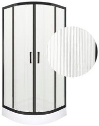 Kabina natryskowa 80x80x206cm/ 6mm z brodzikiem półokrągła ,