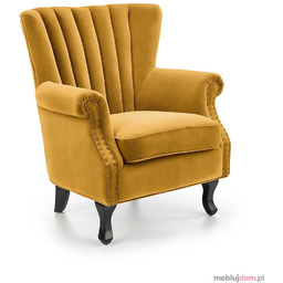 Fotel TITAN Velvet Halmar Musztardowy