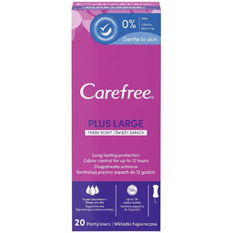 CAREFREE Plus Large wkładki higieniczne Świeży Zapach 20