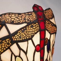 Searchlight Kinkiet tiffany Dragonfly, możliwość ściemniania, multikolor, salon