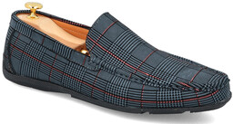 Eleganckie mokasyny męskie - JOHN DOUBARE 628A-H-888 SZARE