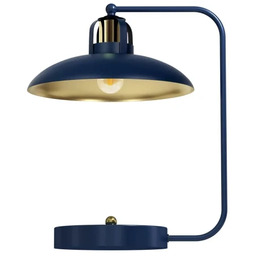 Lampka biurkowa FELIX NAVY BLUE-GOLD 1xE27 MLP7716-Milagro