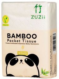 Chusteczki bambusowe kieszonkowe 8 x 8 szt Zuzii