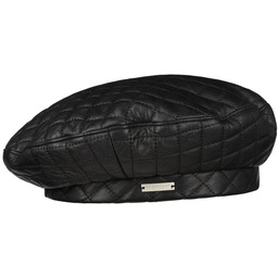 Beret Baskijski Skórzany Quilted by Seeberger, czarny, cm