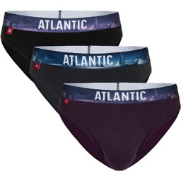 Slipy męskie Atlantic 3MP-139 Sport 3-pak grafitowe