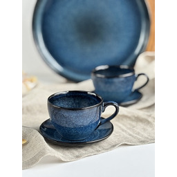 Pakamera Filiżanka kawowa ręcznie robiona granatowa 180 ml