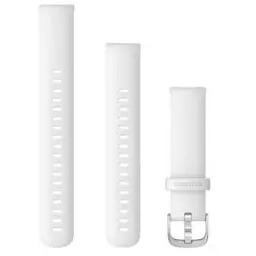 Garmin QuickFit silikon 18 mm Biały-srebrny Pasek