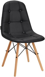 4Rico Krzesło skandynawskie QS-185 eco skóra czarne