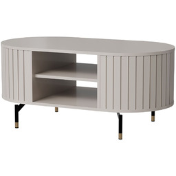 Ława do salonu cashmere ZANTE ZA7, zaokrąglona, ryflowana