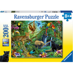 Ravensburger, puzzle, Zwierzęta w dżungli, XXL, 200 el.