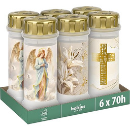 Bolsius  Świeca nagrobna nr 6 + pokrywka