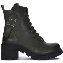 Boccato Botki Damskie Skórzane Ocieplane Khaki-40