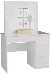 Toaletka z lustrem, biurko, prawe, Mijas, 98x51x146 cm,