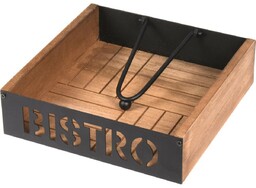 EH Drewniane pudełko na serwetki BISTRO, 18 x