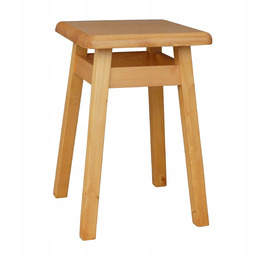 Taboret Kuchenny Drewniany Stołek Prosty olcha