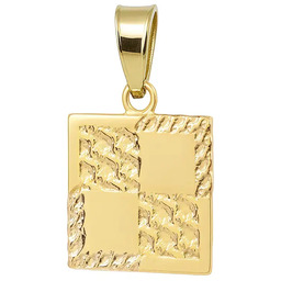 Zawieszka szachownica lotnicza srebrna pozłacana