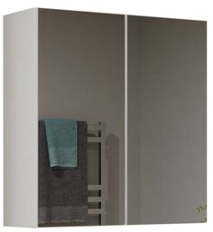 Szafka łazienkowa, wisząca, lustro, Pola, 60x22x60 cm, biały,