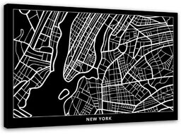 Obraz na płótnie, Nowy Jork - plan miasta