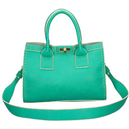 Torebka Damska Elegancka Kuferek Mały Miętowy