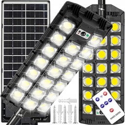 Lampa Solarna Czujnik Ruchu Zmierzchu +pilot 1600W