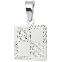 Zawieszka szachownica lotnicza srebrna