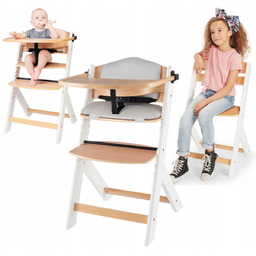 Kinderkraft Enock Krzesełko Do Karmienia Drewniane Z Wkładką