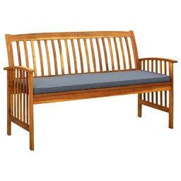 vidaXL Ławka ogrodowa z poduszką, 147 cm, lite