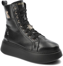 Libero Czarne Sneakersy Buty Na Platformie