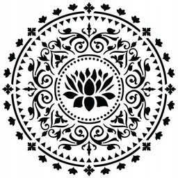 Szablon malarski Tynkarski Mandala 92 cm Beton architektoniczny