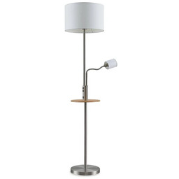 Lindby - Aovan Lampa Podłogowa w/USB Nickel