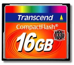MEMORY COMPACT FLASH 16GB/133X TS16GCF133 TRANSCEND