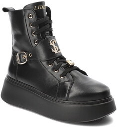 Libero Czarne Sneakersy Buty Na Platformie