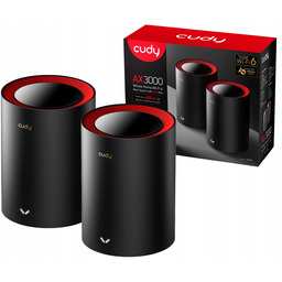 Cudy Mesh AX3000 M3000 2szt. czarny Router, system