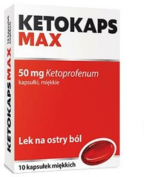 KETOKAPS MAX 50 mg, ketoprofen silny lek przeciwbólowy